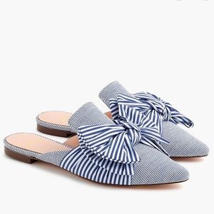 J. Crew blue and white strips flats